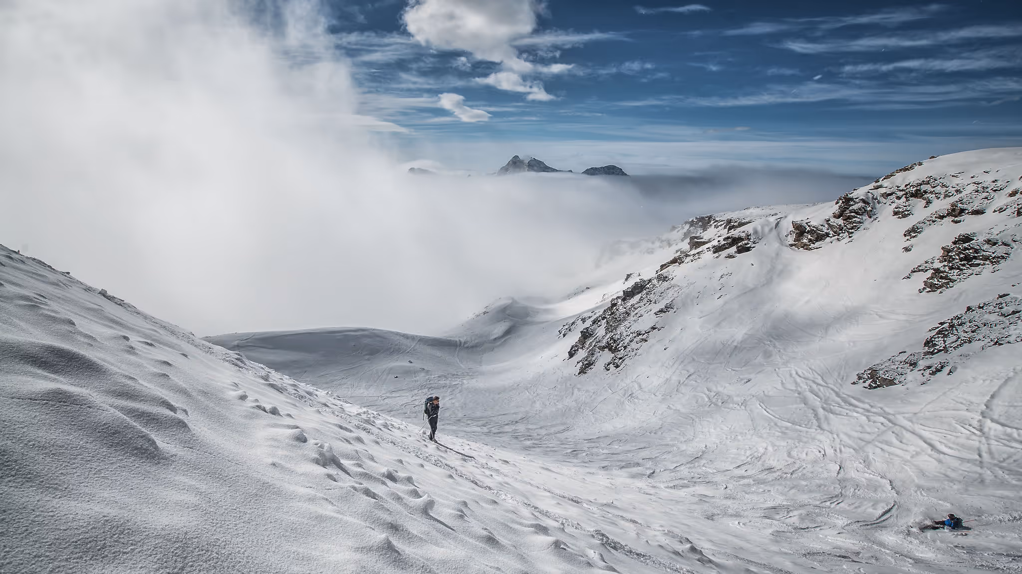 Winter light on a high alpine face