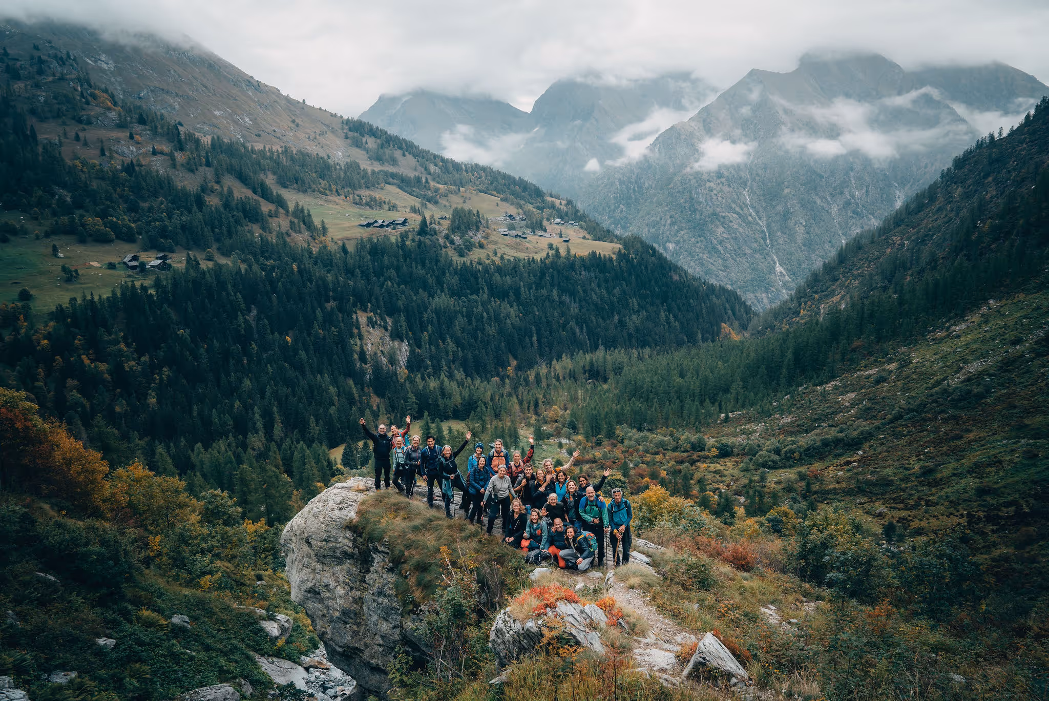 Yoga class at the mountain hut